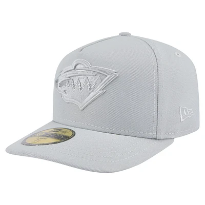 Casquette ajustée A-Frame 59FIFTY pour homme avec pack de couleurs Minnesota Wild gris New Era