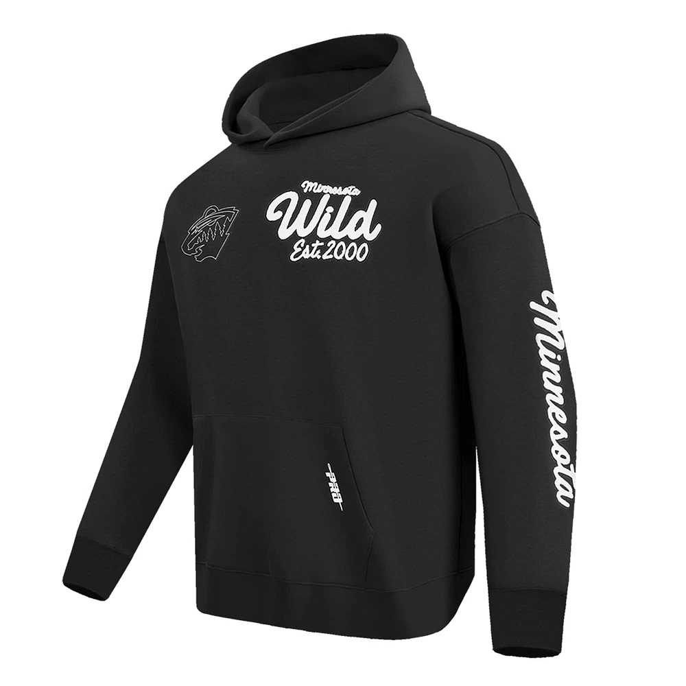 Men's Pro Standard  Black Minnesota Wild Paint the City Pullover Hoodie