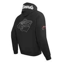 Men's Pro Standard  Black Minnesota Wild Paint the City Pullover Hoodie