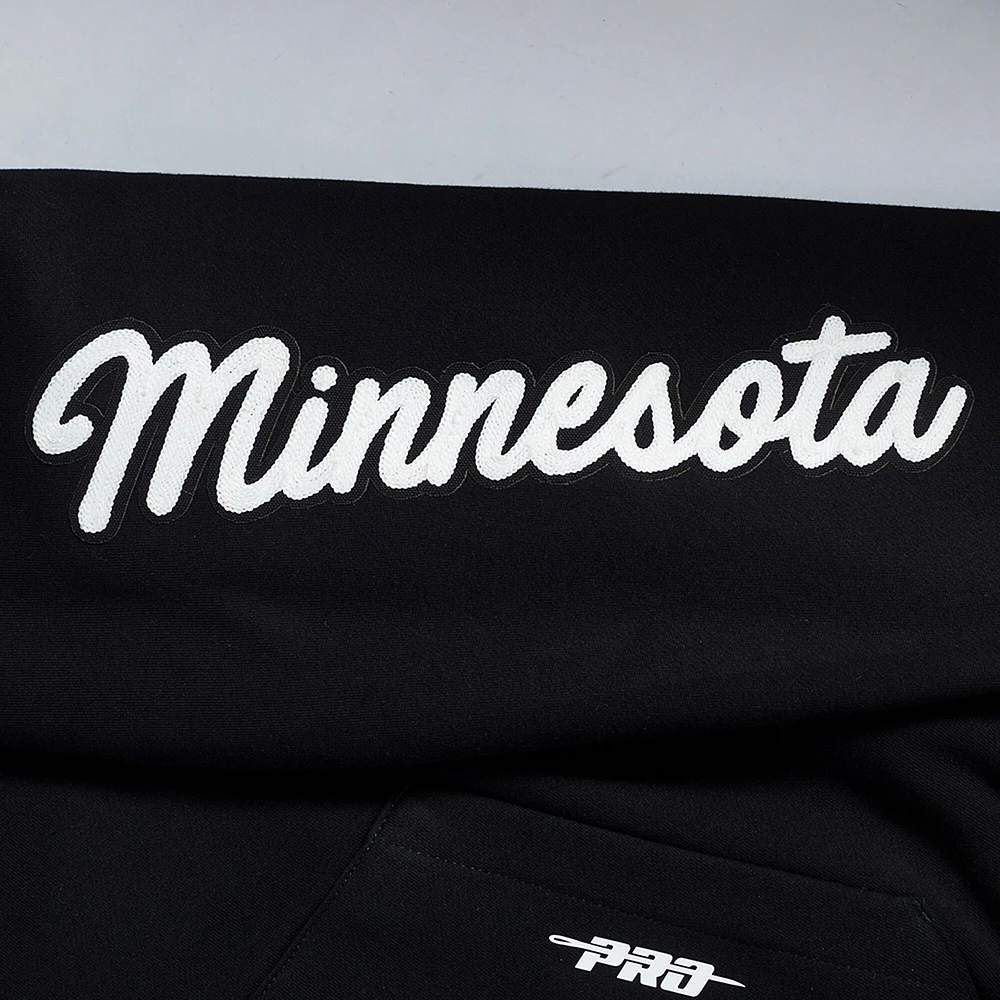 Men's Pro Standard  Black Minnesota Wild Paint the City Pullover Hoodie