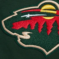 Veste à capuche fermeture éclair intégrale en chenille classique Pro Standard Green Minnesota Wild pour hommes