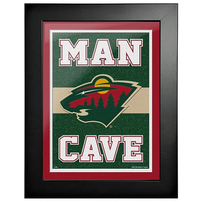 Minnesota Wild - Oeuvre encadrée Man Cave 12'' x 16''