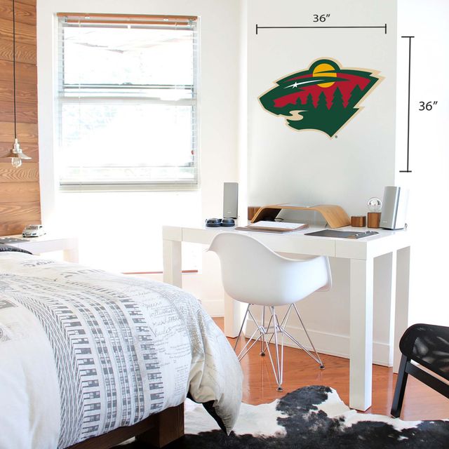 Minnesota Wild - 36'' x 36'' Équipe Repositionnable Vinyl Sticker Mural