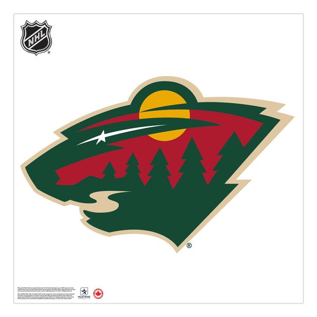 Minnesota Wild - 36'' x 36'' Équipe Repositionnable Vinyl Sticker Mural