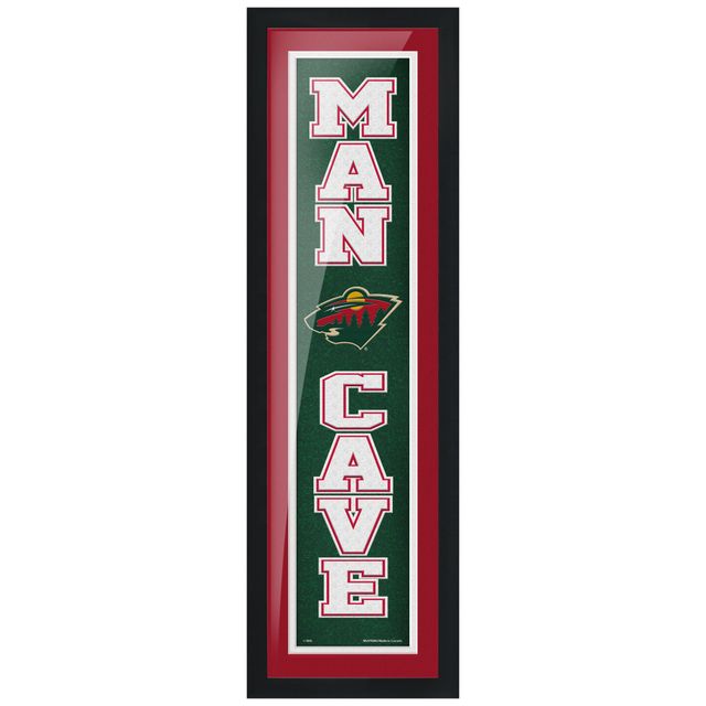 Minnesota Wild - Enseigne encadrée 6'' x 22'' Man Cave