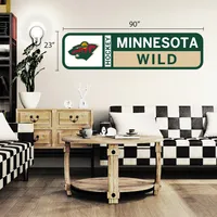 Minnesota Wild - 90'' x 23'' Sticker mural repositionnable avec logo d'équipe