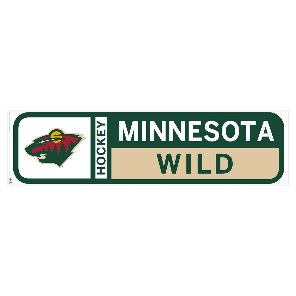 Minnesota Wild - 90'' x 23'' Sticker mural repositionnable avec logo d'équipe