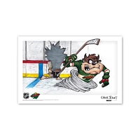 Tasmanian Devil Minnesota Wild 11" x 17" Looney Tunes Poster Print
