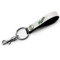 White Minnesota Wild Personalized Leather Loop Keychain