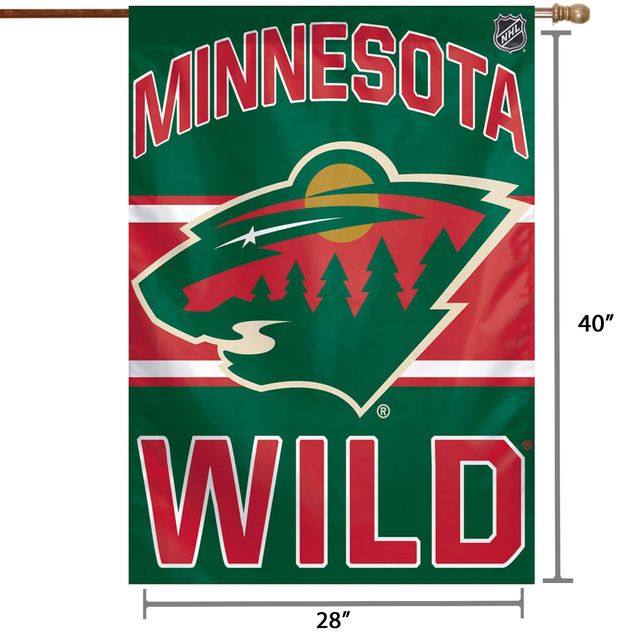 WinCraft Minnesota Wild 28 "x 40" Bannière verticale simple face avec logo principal