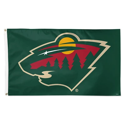 WinCraft Minnesota Wild 3' x 5' Logo principal simple face - Drapeau
