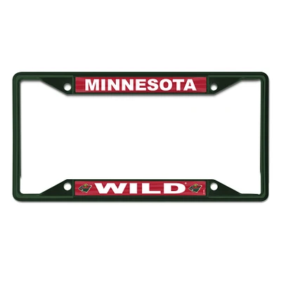 Cadre de plaque d'immatriculation WinCraft Minnesota Wild Chrome