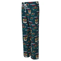 Women's Concepts Sport Green Minnesota Wild Zest Allover Print Knit Pants