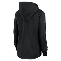 Women's Fanatics  Black Minnesota Wild Authentic Pro Rink Fleece Full-Zip Jacket