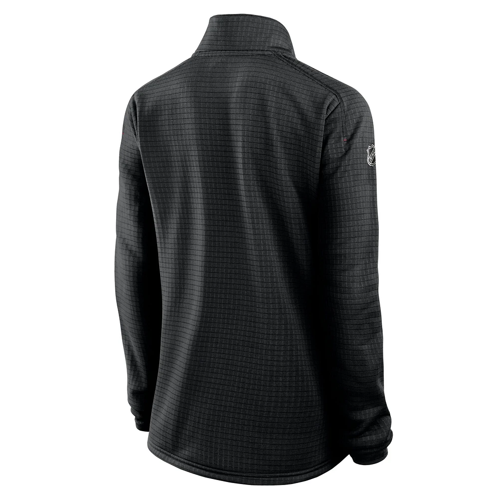 Haut à enfiler léger quart de zip Minnesota Wild Authentic Pro Rink pour femme Fanatics Black