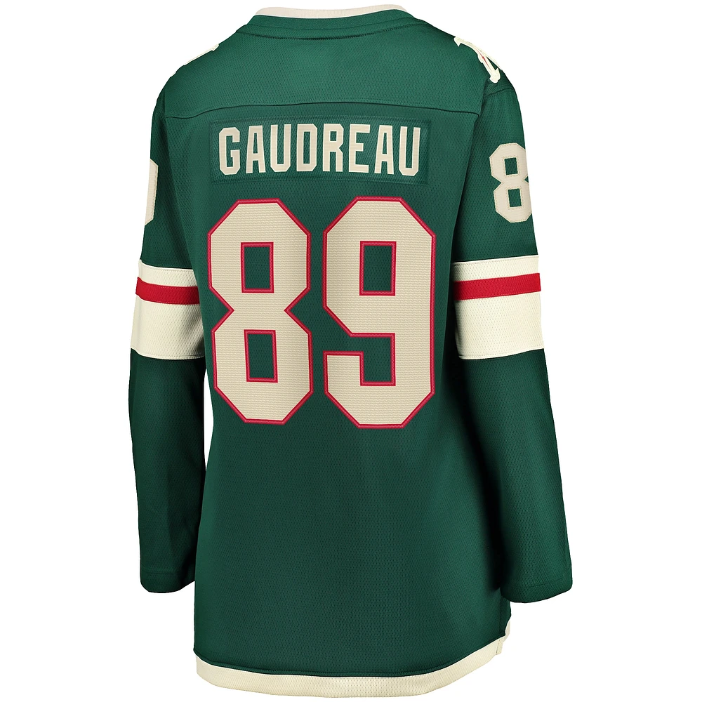 Women's Fanatics Frederick Gaudreau Green Minnesota Wild Home Breakaway Player Jersey