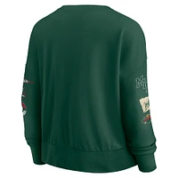 Women's Fanatics Green Minnesota Wild Go Team Pullover Sweatshirt