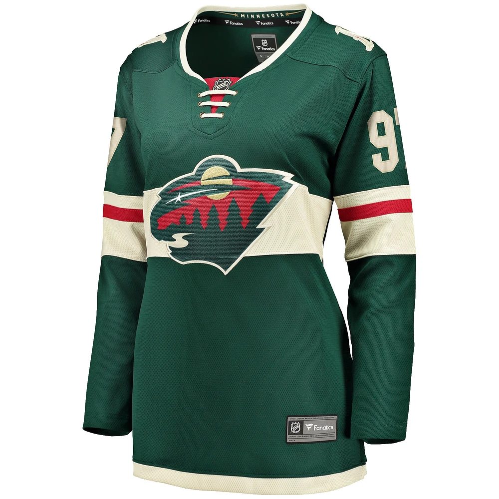 Women's Fanatics Kirill Kaprizov Green Minnesota Wild Home Breakaway Replica Jersey