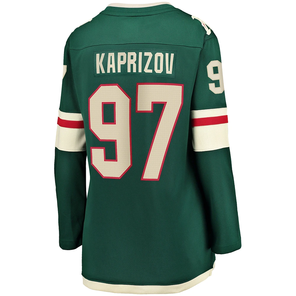 Women's Fanatics Kirill Kaprizov Green Minnesota Wild Home Breakaway Replica Jersey
