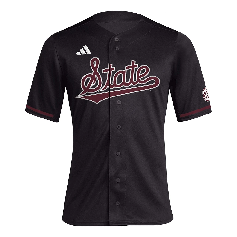 Men's adidas Black Mississippi State Bulldogs Replica Baseball Jersey