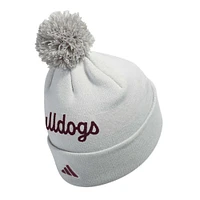 Men's adidas Gray Mississippi State Bulldogs Cuffed Knit Hat with Pom