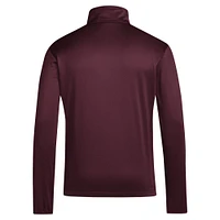 Men's adidas Maroon Mississippi State Bulldogs 2024 Coaches Sideline Quarter-Zip Top