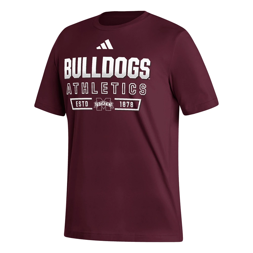T-shirt Head of Class Fresh des Bulldogs de l'État du Mississippi adidas pour homme