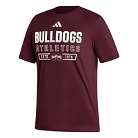 T-shirt Head of Class Fresh des Bulldogs de l'État du Mississippi adidas pour homme