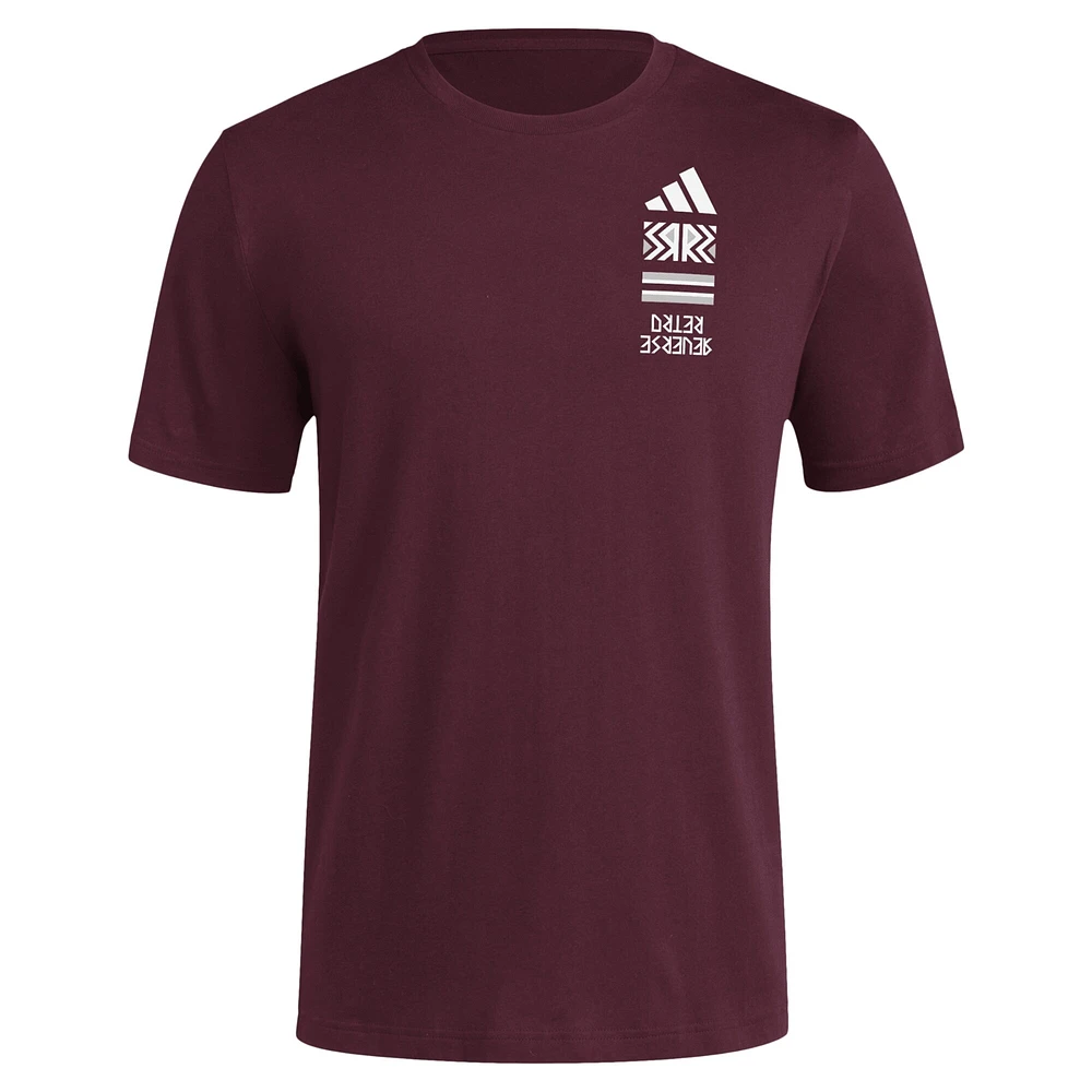 Men's adidas Maroon Mississippi State Bulldogs Reverse Retro Baseball 2 Hit T-Shirt