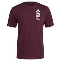 Men's adidas Maroon Mississippi State Bulldogs Reverse Retro Baseball 2 Hit T-Shirt