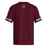 Men's adidas  Maroon Mississippi State Bulldogs Reversible Retro Full-Button Baseball Jersey