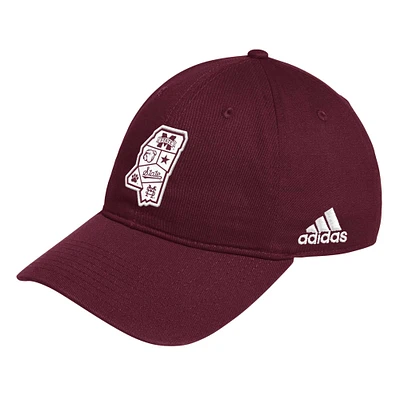 Casquette réglable Slouch State Slouch pour hommes adidas marron Mississippi State Bulldogs
