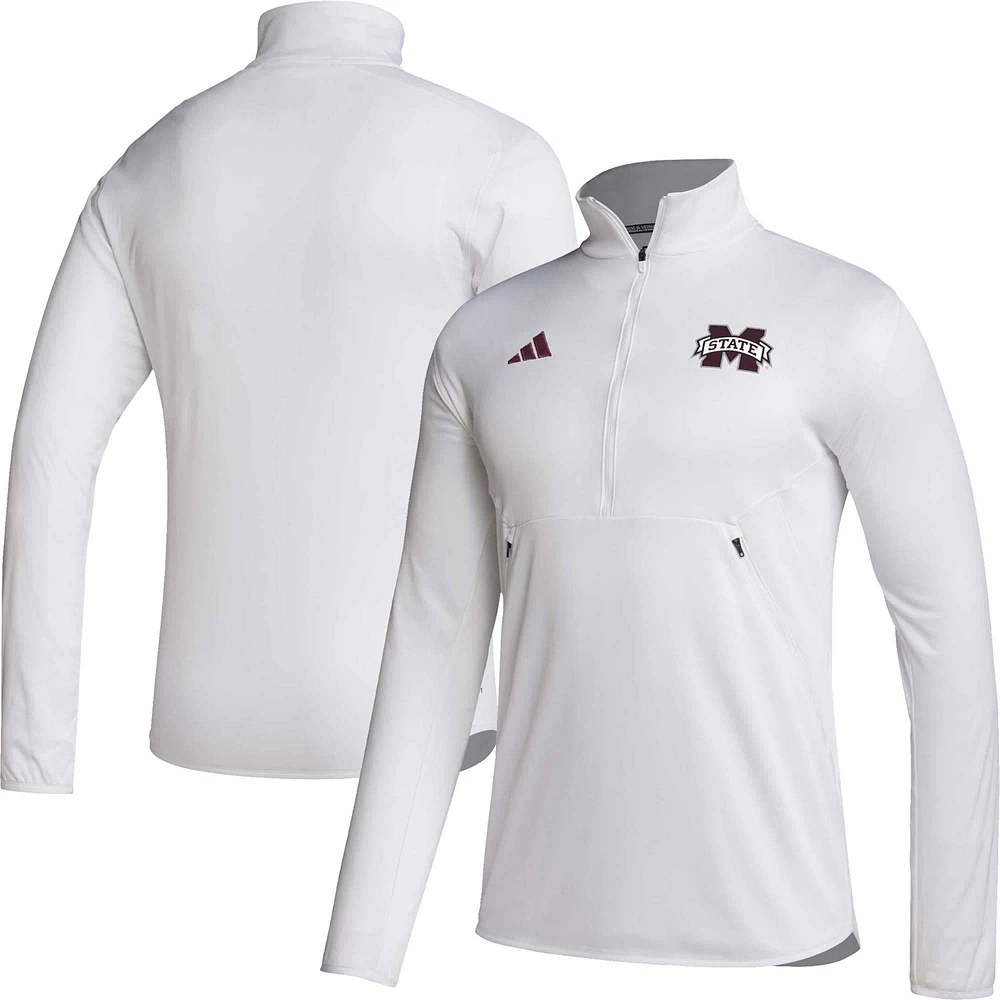 Men's adidas Mississippi State Bulldogs 2023 Sideline AEROREADY Half-Zip Top