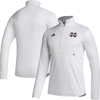 Men's adidas Mississippi State Bulldogs 2023 Sideline AEROREADY Half-Zip Top