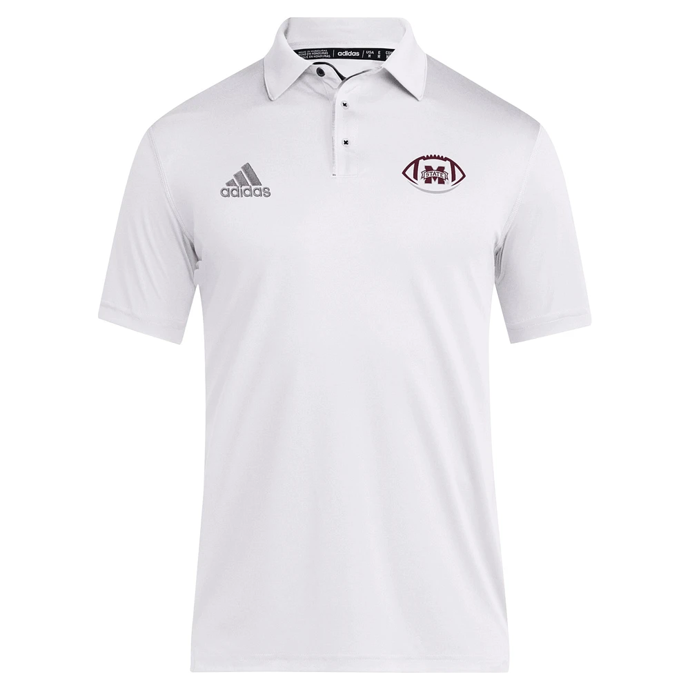 Men's adidas White Mississippi State Bulldogs Coaches Polo