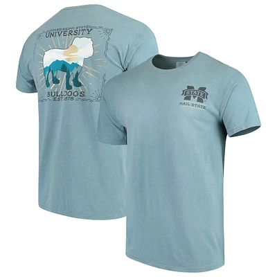 T-shirt bleu Mississippi State Bulldogs Scenery Comfort Colors pour homme