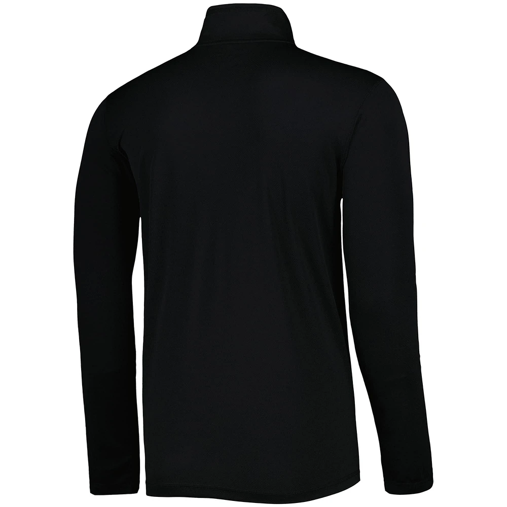 Men's Champion Black Mississippi State Bulldogs Textured Quarter-Zip Jacket