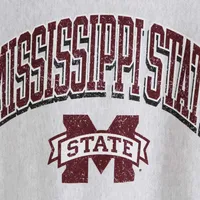 Men's Champion Gray Mississippi State Bulldogs Arch Over Logo Reverse Weave Pullover Sweatshirt
