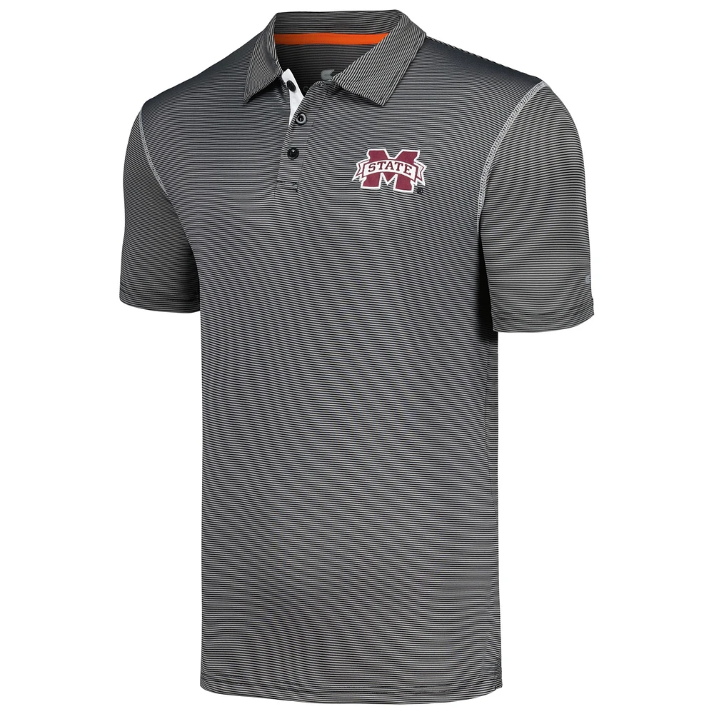 Men's Colosseum  Black Mississippi State Bulldogs Cameron Polo
