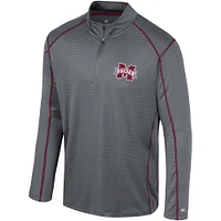 Men's Colosseum Black Mississippi State Bulldogs Cameron Quarter-Zip Windshirt