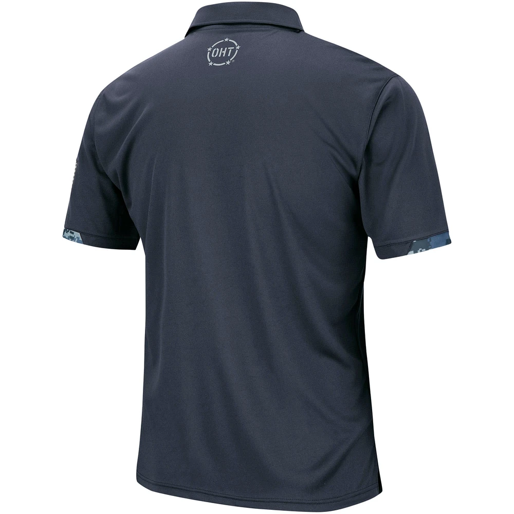 Men's Colosseum Charcoal Mississippi State Bulldogs Rival OHT Military Appreciation Polo