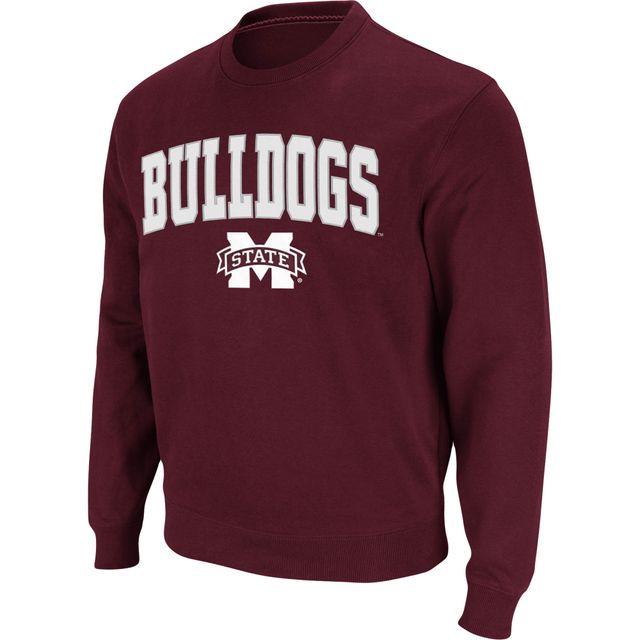 Colosseum Mississippi State Bulldogs Arch & Logo Tackle Twill Pullover Homme