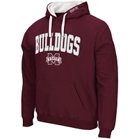 Men's Colosseum Maroon Mississippi State Bulldogs Big & Tall Arch Logo 2.0 Pullover Hoodie