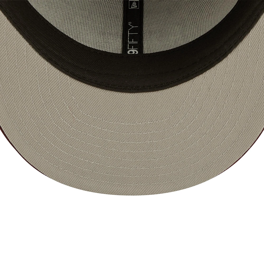 Casquette ajustée 59FIFTY pour homme avec écusson Mississippi State Bulldogs New Era gris chiné/marron