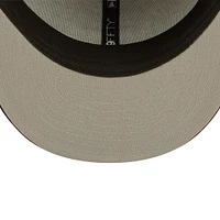 Casquette ajustée 59FIFTY pour homme avec écusson Mississippi State Bulldogs New Era gris chiné/marron