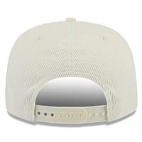 Casquette snapback en velours côtelé blanc Mississippi State Bulldogs Throwback Golfer New Era pour hommes