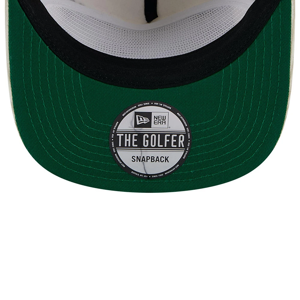 Casquette snapback en velours côtelé blanc Mississippi State Bulldogs Throwback Golfer New Era pour hommes