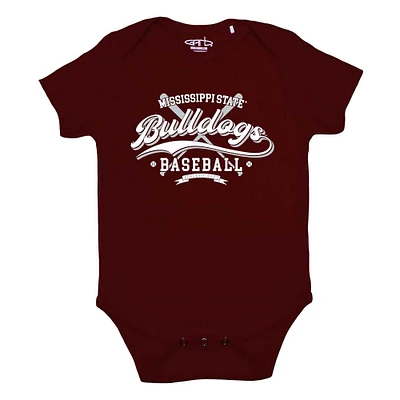 Body de baseball Otis des Bulldogs l'État du Mississippi marron pour nouveau-nés et nourrissons