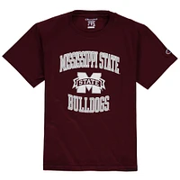 T-shirt en jersey de l'équipe cercle des Bulldogs l'État du Mississippi, champion la jeunesse, bordeaux