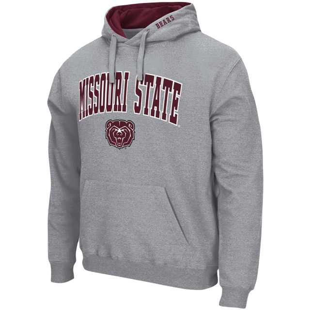 Colosseum Heathered Grey Missouri State University Bears Arch and Logo Pull à capuche pour homme